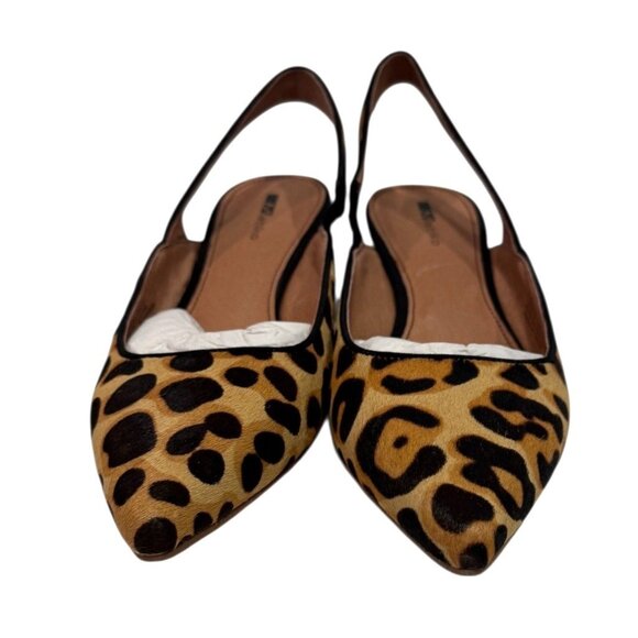Matiko Women's Circa Sling Back Animal Print Wooden Heel  Flats Size 39/ US 9 NI - Picture 3 of 8